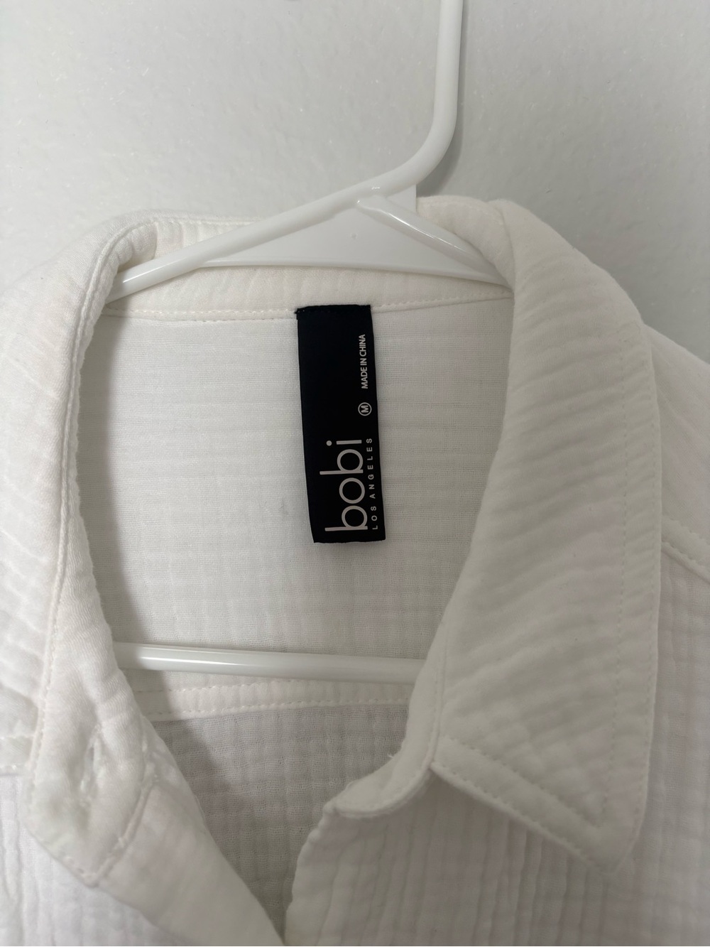 bobi White Button-Down Shirt Jacket - Picture 3 of 6